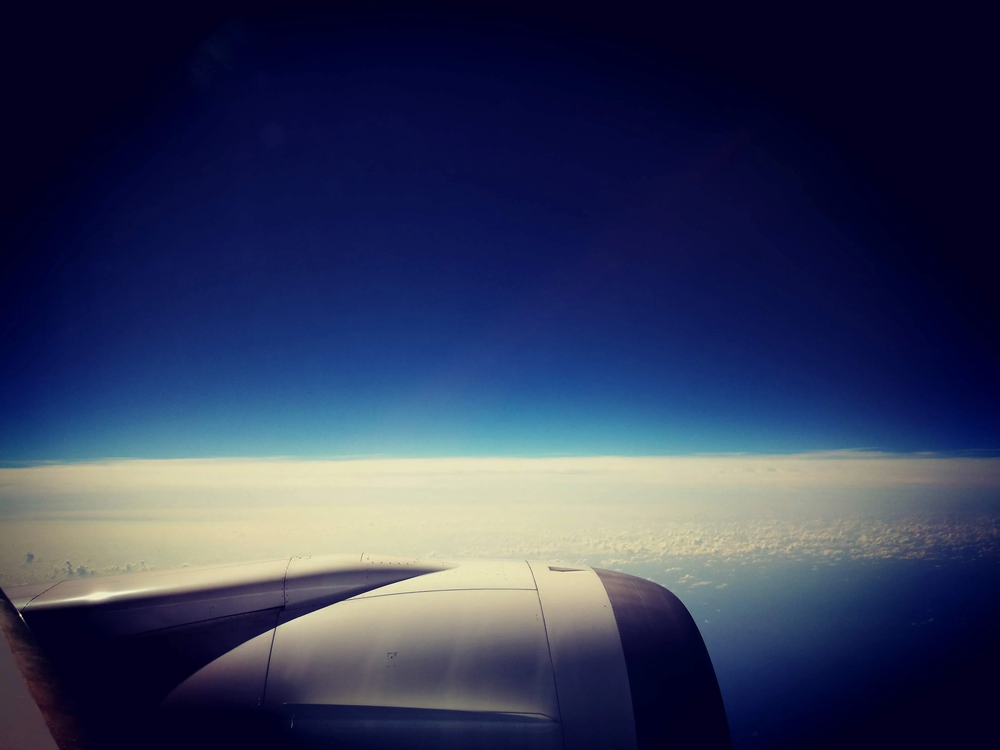 ANA Airplane Wing Above Clouds - Travel Scenes